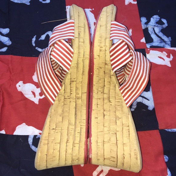 Italian Shoemakers Red & White Striped Espadrilles - Picture 4 of 7